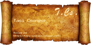 Tasi Csongor névjegykártya